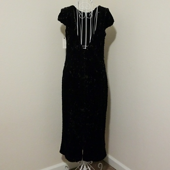 Dress the Population Black Velvet Sequin Dress - Picture 6 of 8